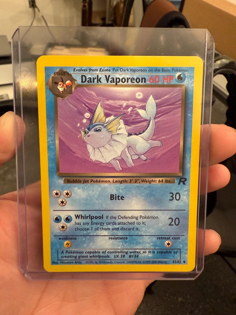 Dark Vaporeon (45/82) [Team Rocket 1st Edition] 45/82 *1.edition Dark  Vaporeon ENG Pokemon Team Rocket (Gebraucht) in ...