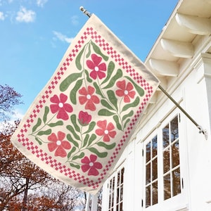 Subtle Anti-Trump Flag Floral Hidden Message F*ck Donald Trump Anti-Maga Not My President Gift for Democrat, Feminist Flag  AXEJ08