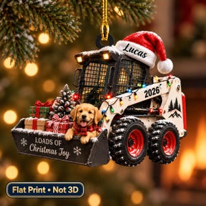 Personalized Skid Steer Christmas Ornament 2026, Custom Name Loader Operator Gift, Construction Worker Gift, Heavy Equipment Keepsake NH-276