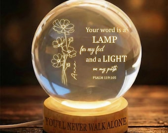 Our Moon The Beginning Of Our Forever Custom Moon Phase, Crystal Ball LED Night Light, Valentine's Day Gift For Couple, Boyfriend, Wife