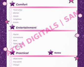 Cheer Road Trip Car Kit Checklist | Printable Travel Essentials PDF