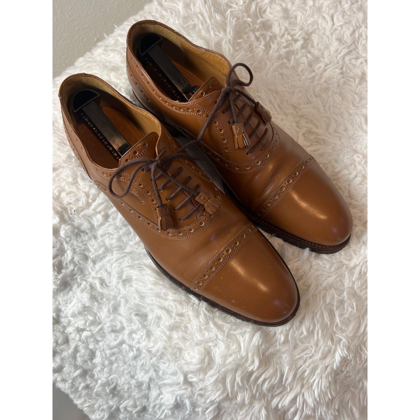 Gucci Leather Brogue Detail Lace up Derby Formal Dress Brown  display picture 2