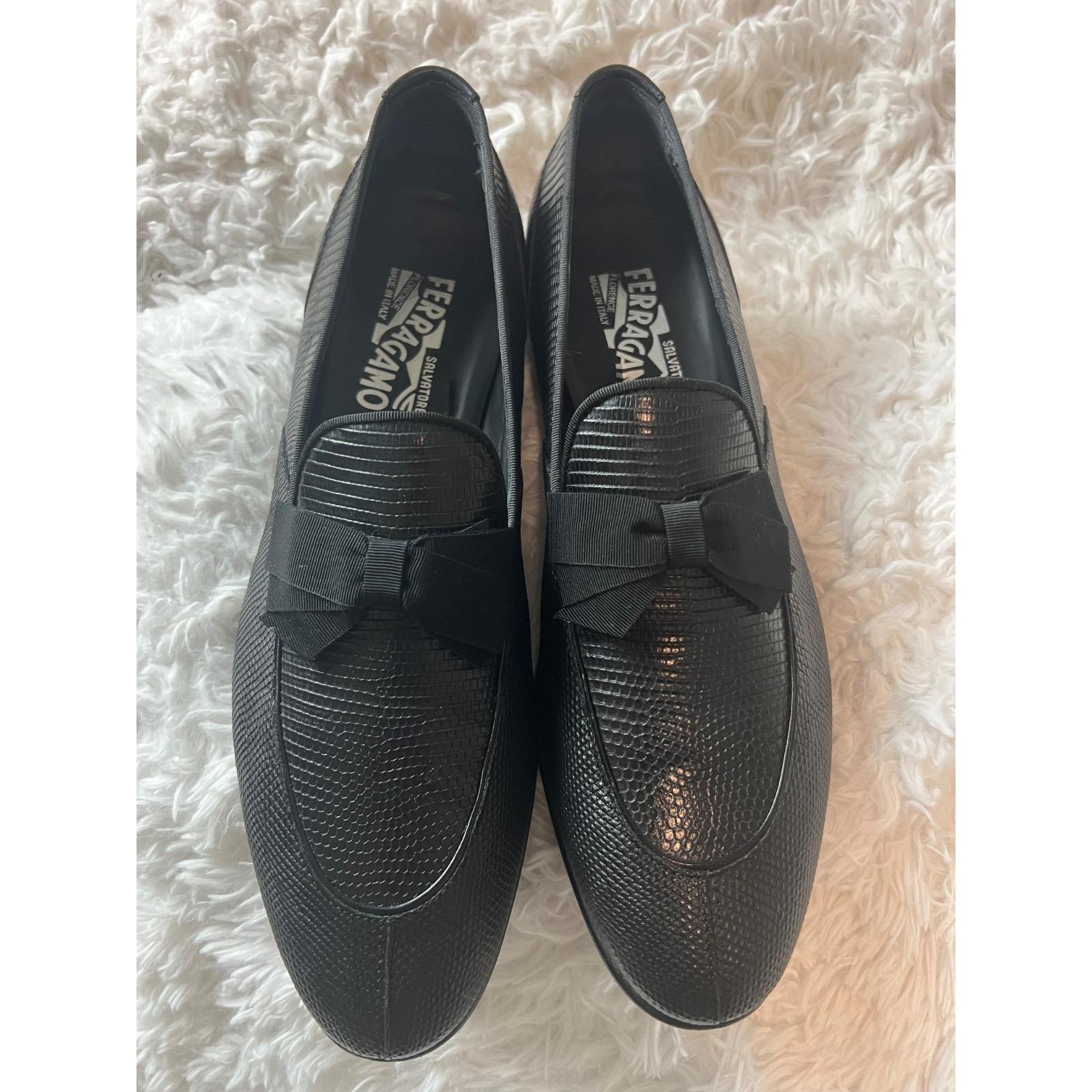 Salvatore Ferragamo Men Size 9.5D Black Patent Leather Tuxedo Loafer Dress Shoes Salvatore Ferragamo Tuxedo Pumps Shoes | Mercari main image 4