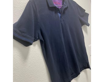 Robert Graham Blue Polo Shirt - Size Medium