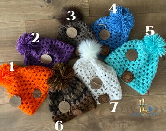 Pom Charm Beanies