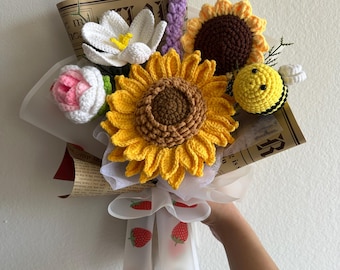 Handmade Crochet Flower Bouquets