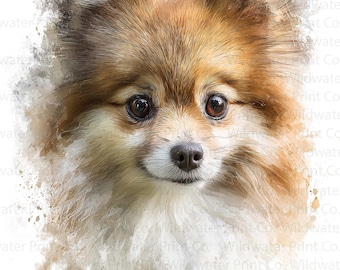 ポメラニアン犬のクリップアート、PNGファイルの即時ダウンロード