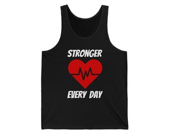 Stronger Every Day Motivational Tank Top — Gym Workout Tank for Men and Women