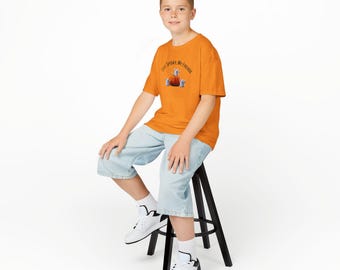 Camiseta infantil "Stay Spooky My Friends", camiseta divertida de Halloween para jovens, camiseta fofa com estampa de fantasma, camiseta infantil "Trick or Treat", presente de Halloween para o outono