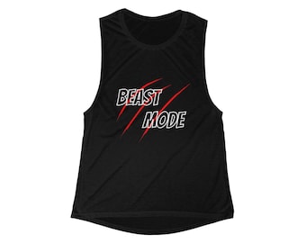 Beast Mode Fitness Tank Top — Motivational Gym Workout Tank for Women