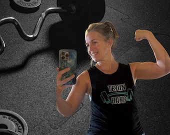 Train Hard Fitness Tank Top — Motivational Gym Workout Tank for Women