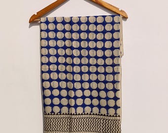 Hand Block Printed Cotton Sarong: Beach Wrap Pareo