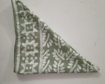 Bandana aus Bio Baumwolle Block Bedruckter Bandana Schal Halstuch Baumwolle Halstuch Hochwertiger, Winter Schal, Einzigartiges Design, Boho Bandana