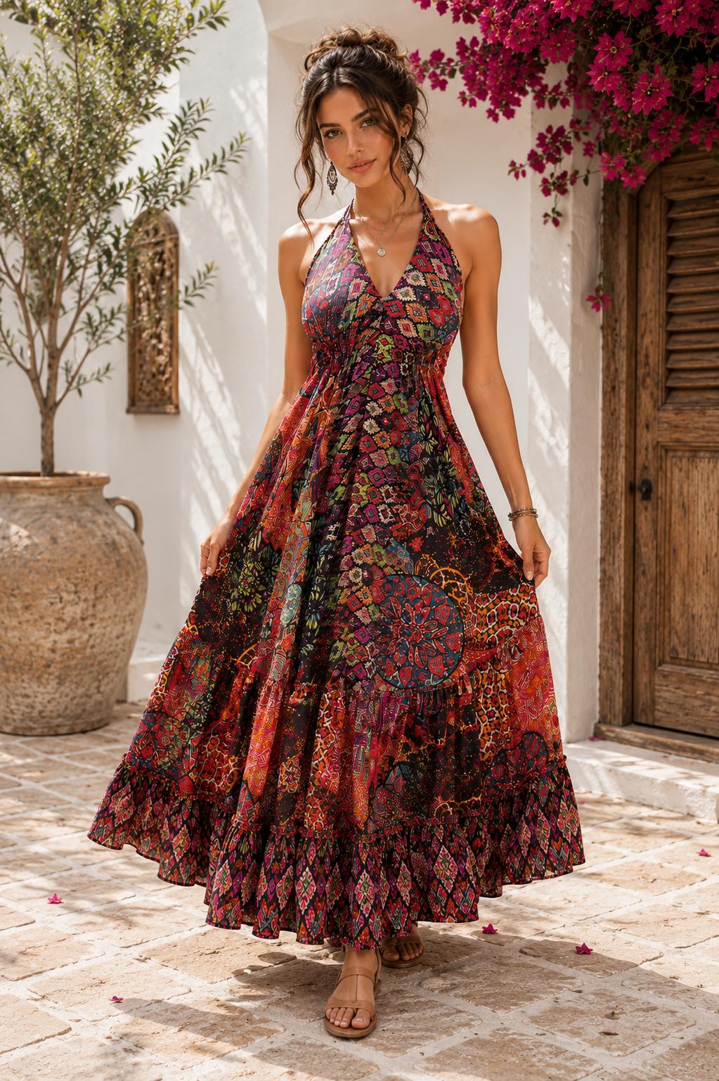 etsy bohemian dresses Boho Kleid Indianwear Bridalwear Asianwear Designerwear Pakistaniwear in CHESHUNT Jenness Satin Mini Dress Colour:Bright Red beach or any other