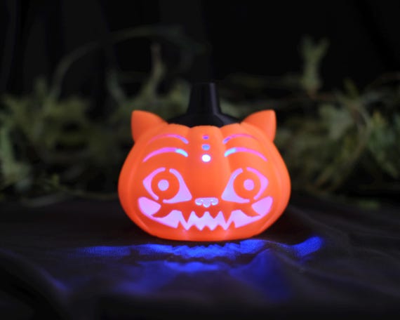 Kpop Demon Hunter Derpy Jack-o'-lantern | RGB Halloween Tealight