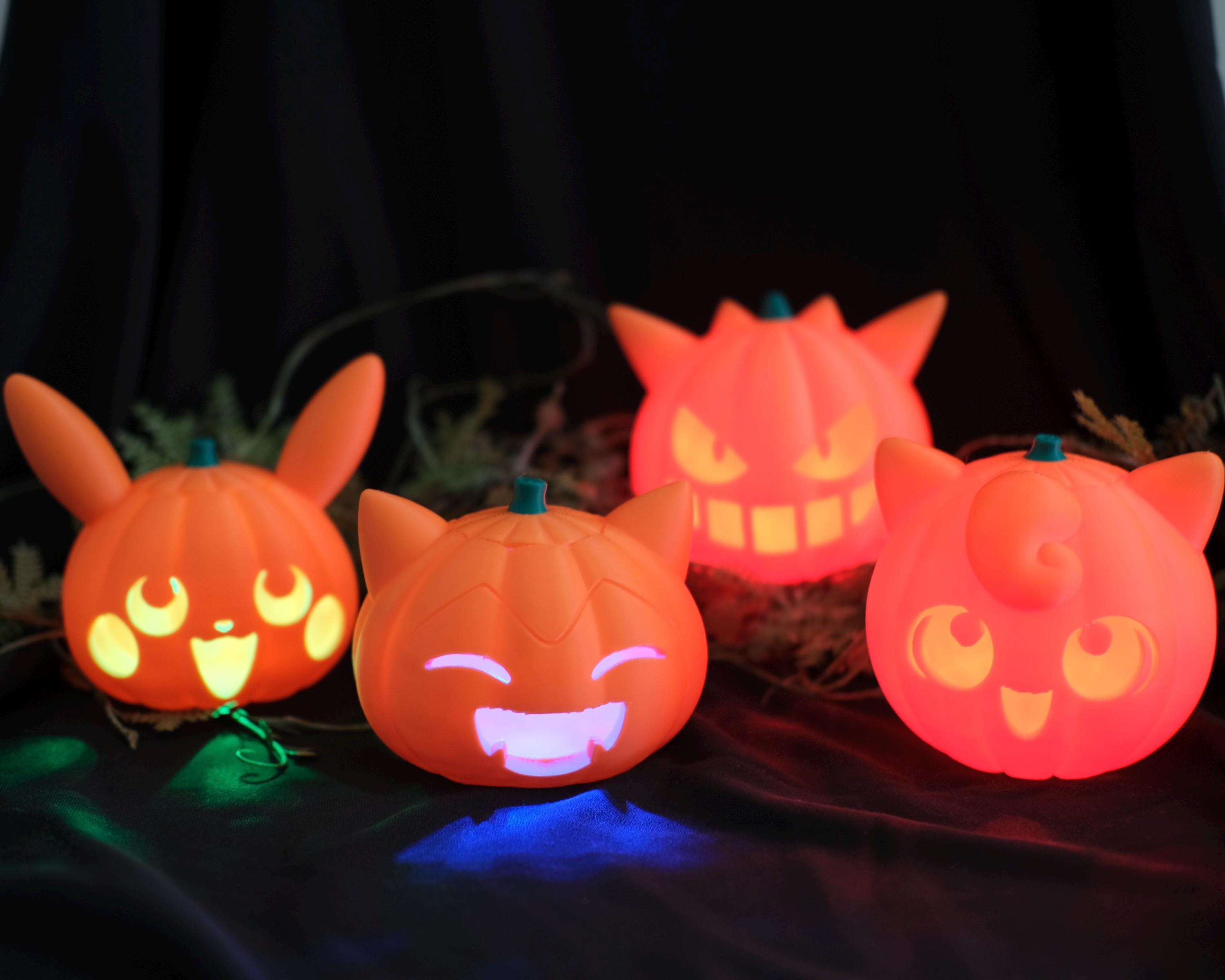 手彫りジャコランタン　ピカチュウ ハロウィン ジャック・オー・ランタン パンプキン ティーライト