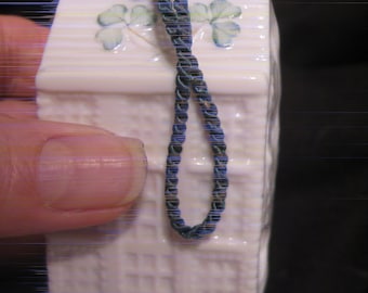 Vintage Belleek Georgian House Diner Bell: 1990s Porcelain Christmas Ornament