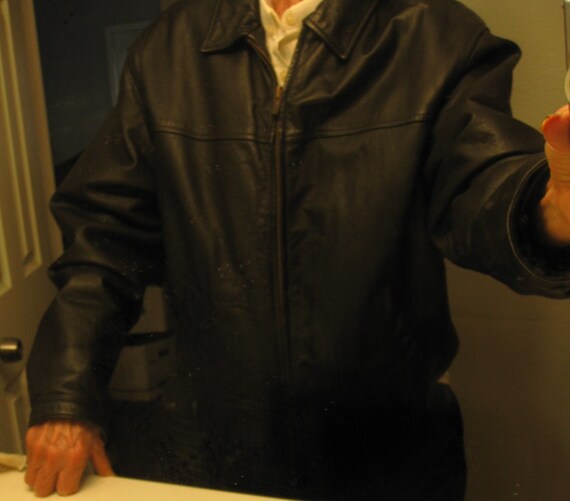 Wilson Leather Black Leather Jacket Size M RN 69426 Vintage 2k Etsy