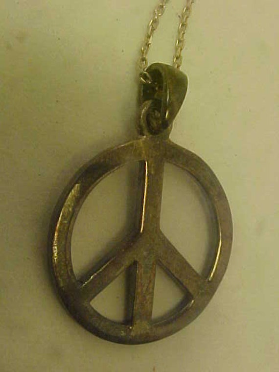 Gift Sterling Silver Peace Necklace "Ban the Bomb"