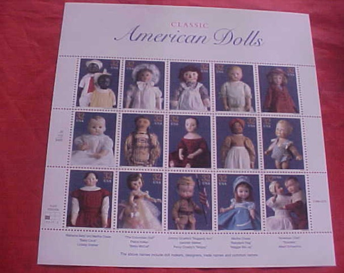 Classic American Dolls US Stamps Vintage 1996 32 C Mint Etsy