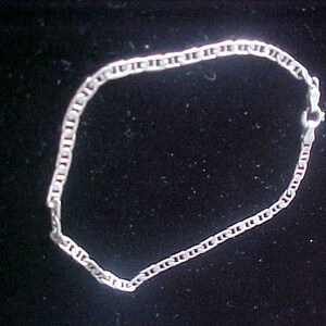 Gift Sterling Silver 925 Bracelet Italy Vintage 50s   better designed 8&quot;  3.4 Grams