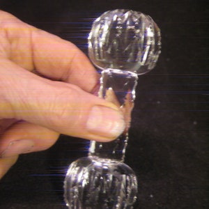 Crystal Knife Rest 4.5&quot; x 1.5&quot;  heavy  clear prisms Vintage mid century like new Sale