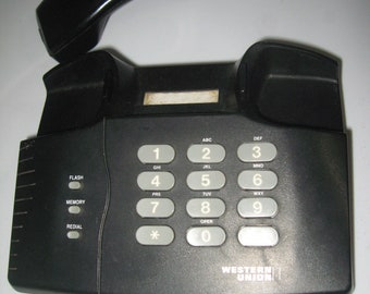 Gift Western Union WT500 Rare Tone/Pulse Phone land line Flash Memory ReDial  very rare Vintage 90s Sale