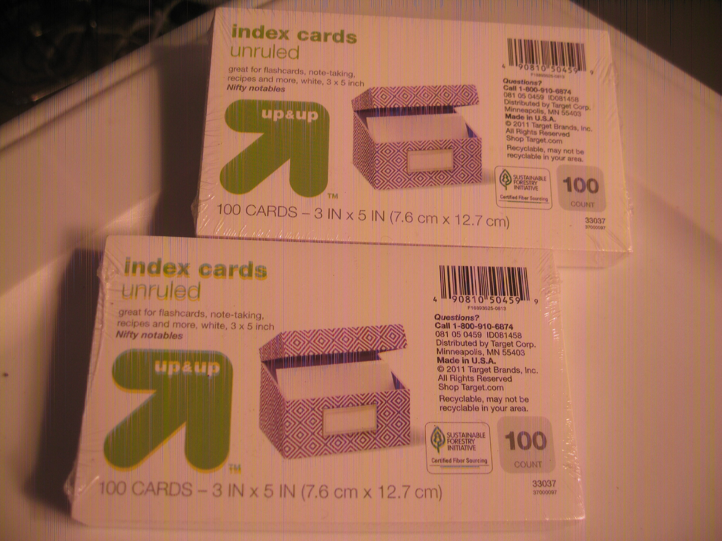 Index Cards Unruled 2x Paks 100 Ct 3 X 5 Sustainable Sale Etsy