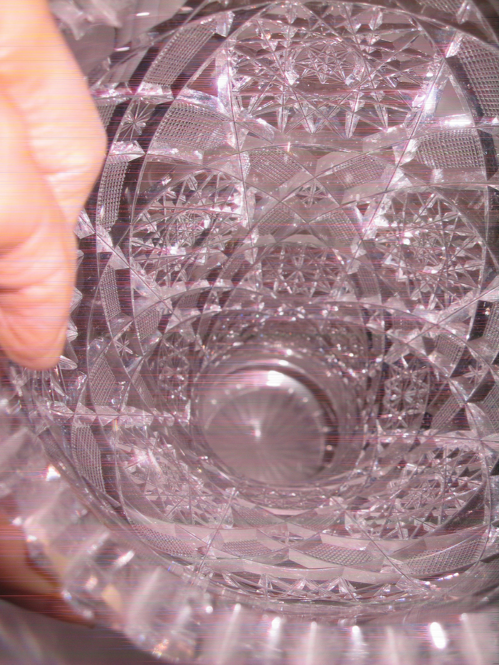 EAPG ABP Crystal Water Carafe 2 Lbs 6 Oz 7 X 6.5 X 6.5 Vintage 1910s