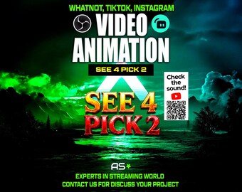See 4 Pick 2 Animated Stream Overlay | TikTok, Whatnot, OBS (Digital Download)