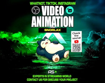 Snorlax Animated Stream Overlay | TikTok, Whatnot, OBS (Digital Download)