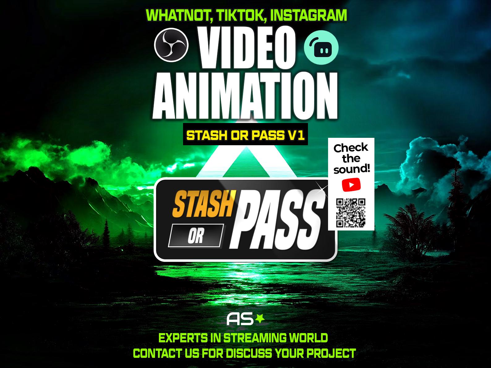 Stash or Pass Animated Stream Overlay | Tiktok, Whatnot, OBS (digital ...