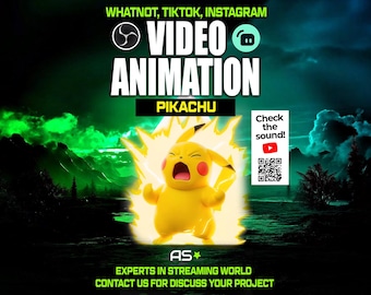 Pikachu Exploding Animation | Stream Overlay, TikTok, OBS (WEBM Digital Download)