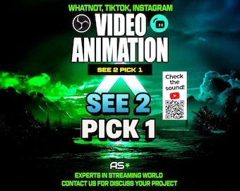 See 2 Pick 1 Animated Stream Overlay | TikTok, Whatnot, OBS (Digital Download)