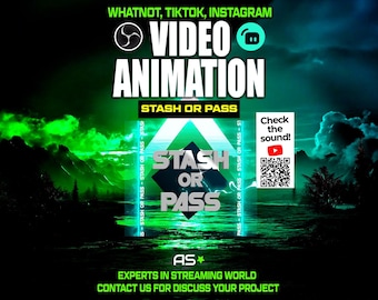 Stash or Pass Animated Stream Overlay | TikTok, Whatnot, OBS (Digital Download)