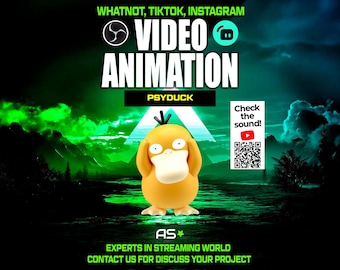 Psyduck Animated Stream Overlay | TikTok, Whatnot, OBS (Digital Download)