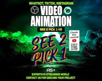 See 2 Pick 1 V2 Animated Stream Overlay | TikTok Whatnot OBS (Digital Download)
