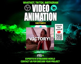 Victory Animated Stream Overlay | TikTok, Whatnot, OBS (Digital Download)