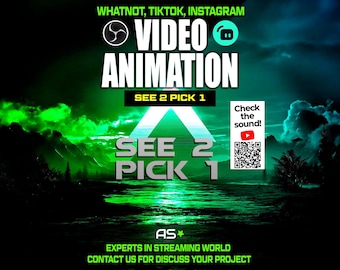 See 2 Pick 1 Animated Stream Overlay | TikTok, Whatnot, OBS (Digital Download)
