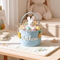 Personalized Easter Cotton Rope Basket for Toddler Boy, Custom Name Easter Egg Hunt Basket, Neutral Baby Gift for Spring product logo