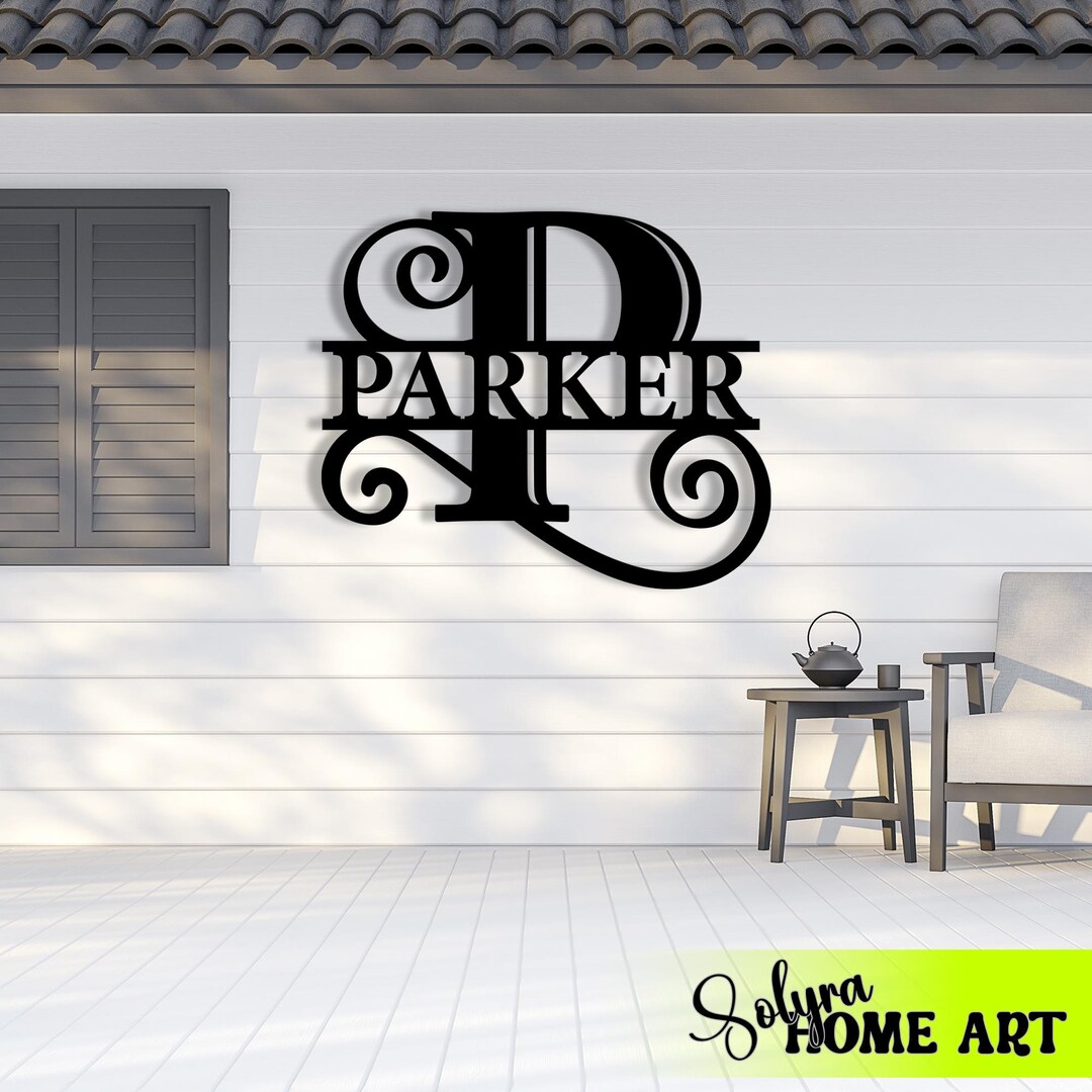 Custom Family Name Metal Sign, Personalized Last Name Wall Art ...
