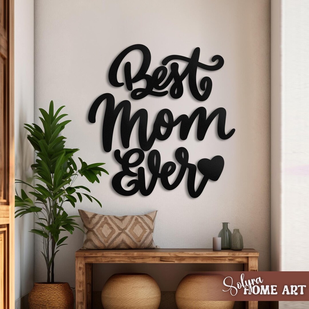 Mom Metal Sign Mom Metal Wall Art, Script Decor, Mother Gift, Minimalist Sign - Etsy