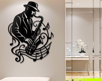 Musician Metal Wall Art - Jazz Music Home Decor