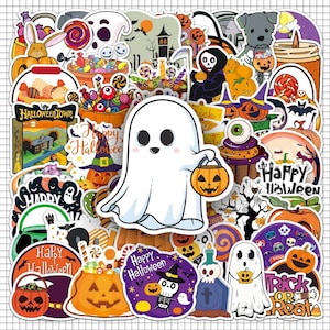100 Halloween stickers Halloween cartoon waterproof holiday greeting card decoration handbook card water cup stickers
