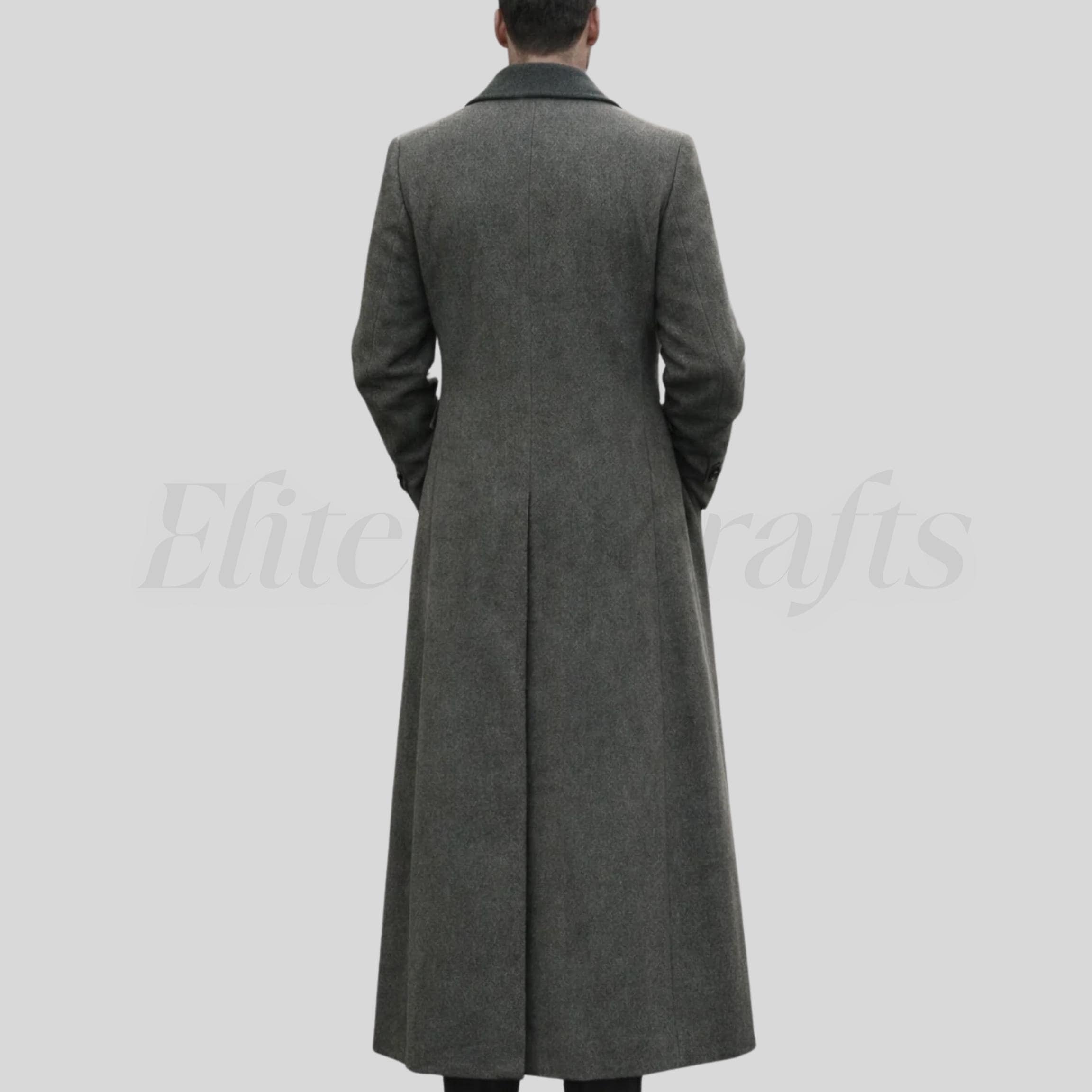 Historical German Military Style Wool Greatcoat - Field Grey
