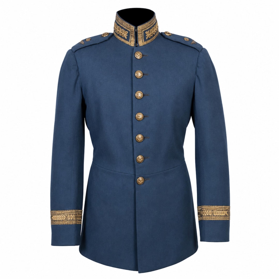 Commodore Cuffs Officer's Air Commodore Civil War Grey Tunic | High Quality Wool ...