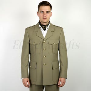 Khaki Military Jacket - Etsy
