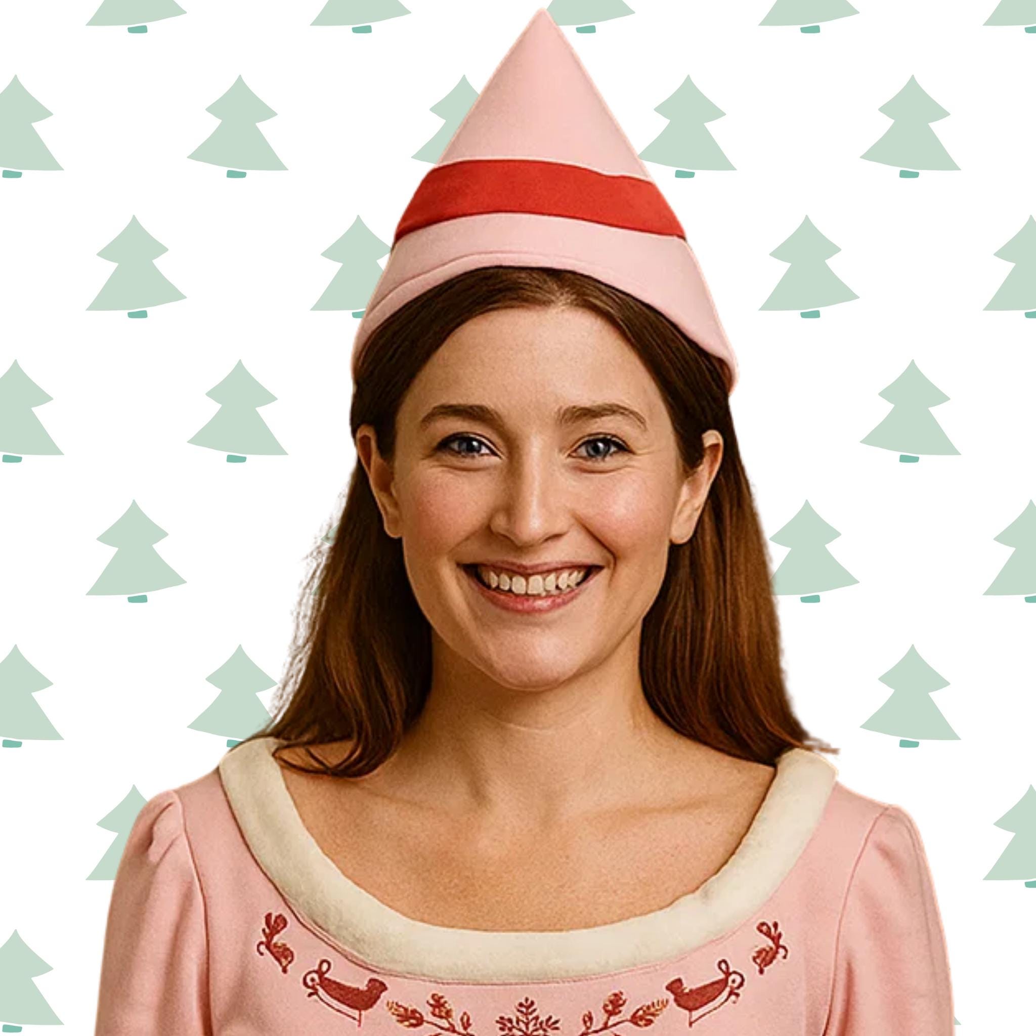 Handmade Jovie Inspired Pink Elf Costume Dress | Cozy Fleece Christmas Outfit for Women | Holiday Cosplay Santa Helper Dress- Gift for her