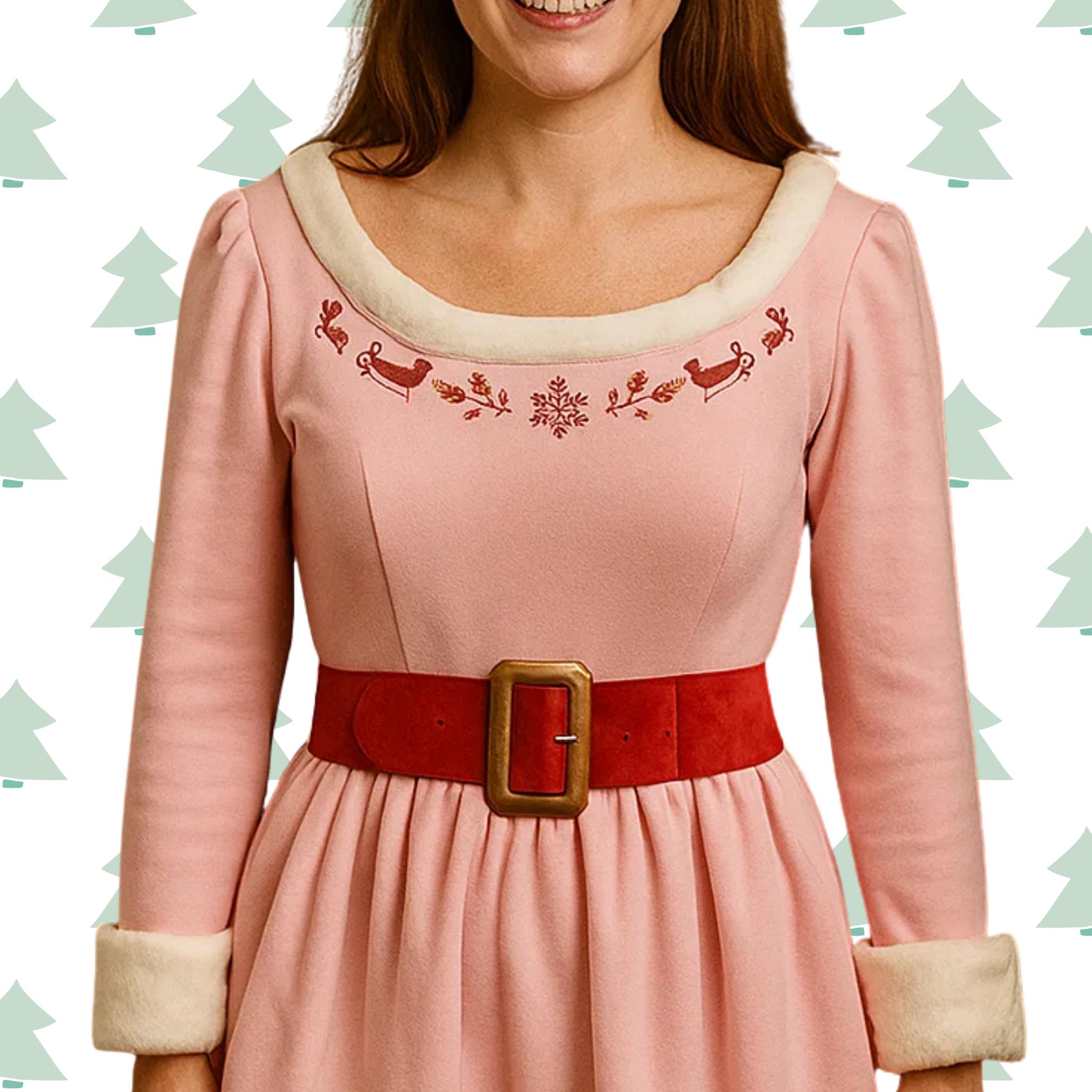 Handmade Jovie Inspired Pink Elf Costume Dress | Cozy Fleece Christmas Outfit for Women | Holiday Cosplay Santa Helper Dress- Gift for her Handmade Jovie Inspired Pink Elf Costume Dress | Cozy Fleece Christmas Outfit for Women | Holiday Cosplay Santa Helper Dress- Gift for her