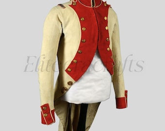 18世紀イギリス軍のレッドコートウール燕尾服：独立戦争時の軍服
